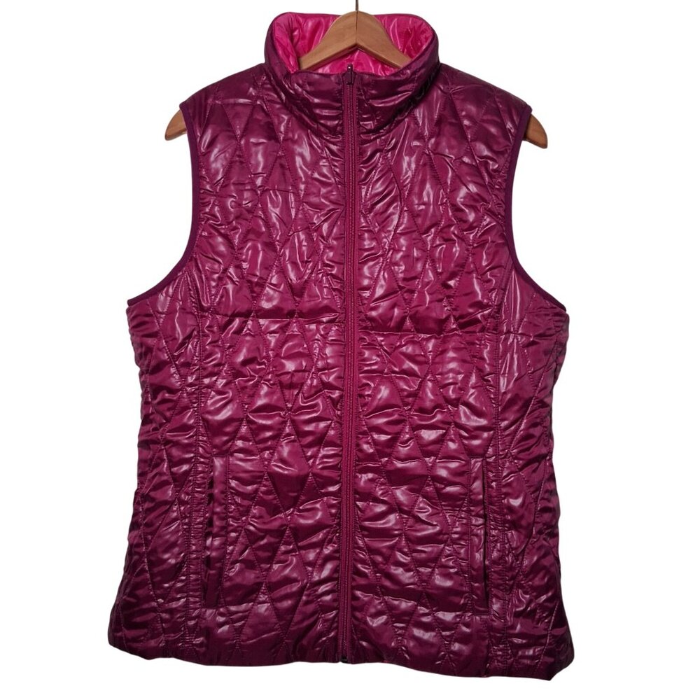 Gander Mountain Guide Series Vest Large Lilac Rose Reversible Quilted Reversible - Picture 3 of 15